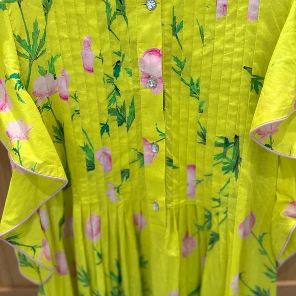 Cynthia Rowley Yellow Pink Maxi Sundress Wedding Guest - Picture 4 of 6